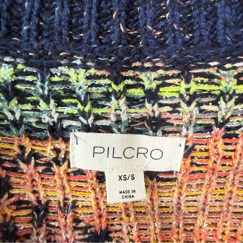 Anthropologie Pilcro | Polo Camp Sweater Palm Print Short Sleeve Size XS/S - Picture 6 of 9